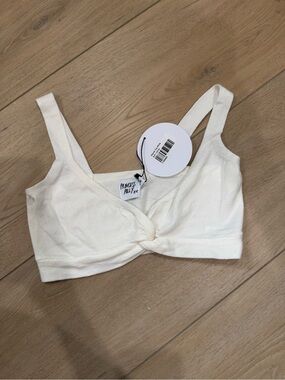 Princess Polly Cream Twist Knot Bralette